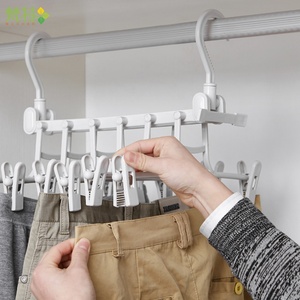 Hot Wholesale <b>White</b> Multifunction Foldable Hangers Good Quality for Sweaters & Jeans Space-Saving Drying Clothes in Wardrobe - Product Image 5