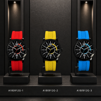 Montre à quartz multifonction pour hommes, coque en alliage, bracelet en Silicone souple, montre-bracelet pour sports de plein air