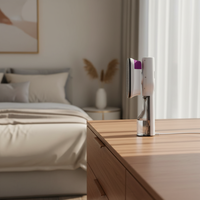 Vaporizador de Ropa Eléctrico Portátil de 1000W con Calentamiento en 30s, Plancha de Mano con Succión L006, Pantalla LCD, Eliminación Eficiente de Arrugas para Hotel