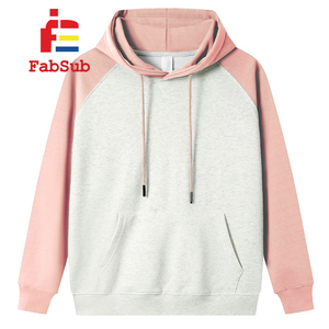 Manga Raglan Popular Hoodie Sublimação <span class=keywords><strong>Plus</strong></span> Size Hoodie grosso em branco Tecido Casual Homens Mulheres Raglan Hoodie Sublimação - Product Image 5