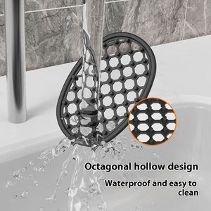 Non-slip Silicone Soap Dish with <b>Drain</b> Hole, Self-draining Soap Holder for <b>Bathroom</b> Sink & Kitchen Countertop - Product Image 4
