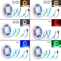 Led Cob Strip FCOB Fleksibel Strip Cahaya Usb Tv Backlight Flex 5V Ultra Tipis Cob Led Strip Kecil