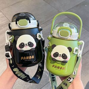Linda Botella de Agua de Acero Inoxidable con Aislamiento al Vacío, Diseño de Panda de Dibujos Animados, Regalo de Regreso a la Escuela para Niños, 820 ml, Venta al por Mayor - Product Image 2