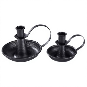 Plateau à bougies en fer forgé fait main de style rétro américain, support de bougies pour dîner aux chandelles, porte-bougie, décoration écologique pour la maison - Product Image 3