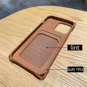 Funda de teléfono móvil con soporte para tarjeta de crédito original para <span class=keywords><strong>iPhone</strong></span> 15 14 13 <span class=keywords><strong>12</strong></span> 11 <span class=keywords><strong>Pro</strong></span> <span class=keywords><strong>Max</strong></span> XR XS <span class=keywords><strong>Max</strong></span> X 7 8 Plus 14 <span class=keywords><strong>Pro</strong></span> funda suave <span class=keywords><strong>a</strong></span> prueba de golpes - Product Image 4