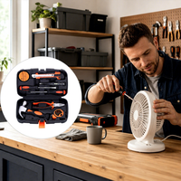 Ensemble d'outils à main en acier robuste, 9 pièces, kit de réparation domestique avec marteau, pinces, étui portable, OEM, garantie 1 an