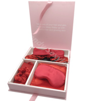 WY1 coffret cadeau de luxe 100% taie d'oreiller en satin soie sommeil masque pour les yeux taie d'oreiller ensemble cadeau