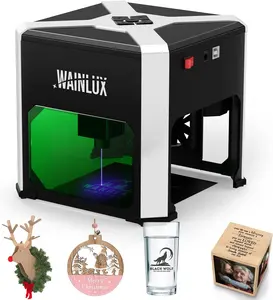 2023 yeni tasarım WAINLUX K6 Mini lazer oyma makinesi 80*80 gravür alanı için DIY ahşap kağıt deri