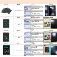 Tablette d'écriture numérique LCD transfrontalière 8,5/10/12 pouces pour enfants, tableau de gribouillage effaçable à un clic, électronique