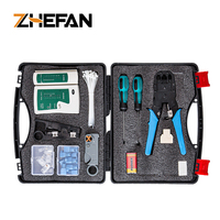 Kit d'outils réseau ZHEFAN : Pince à sertir, testeur de câble et connecteurs RJ45 – Ensemble d'outils manuels pour la maison