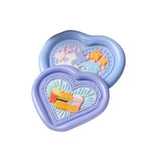 Cabezas de sello de cera de la serie Corazón Irregular, de latón grabado para decoración, con forma de corazón, para diario. - Product Image 5