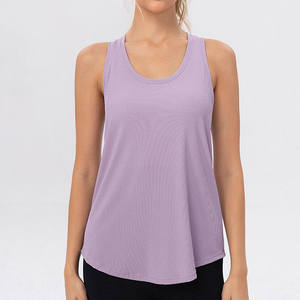 Chaleco de yoga para mujer, fresco y transpirable, de alta elasticidad, sin mangas, para fitness, top holgado para correr y deportes. - Product Image 5