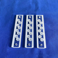 Disco de Sílice Fundida Resistente a Altas Temperaturas, Placa de Vidrio Óptico de Cuarzo UV con Orificio
