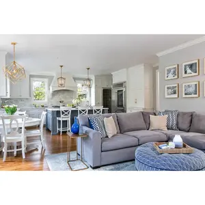 NICOCABINET Meubles <span class=keywords><strong>de</strong></span> <span class=keywords><strong>cuisine</strong></span> Cararra Carrelage en marbre Dosseret Chêne blanc Plaine Grain <span class=keywords><strong>de</strong></span> cygne Vernis <span class=keywords><strong>Peinture</strong></span> avec évier inclus - Product Image 1