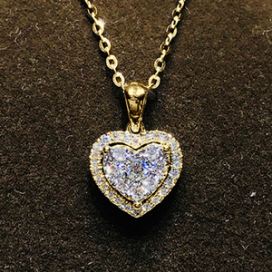 Simple 925 Silver Cross Chain Dainty Heart <b>Necklace</b> with VVS <b>D</b> GRA Heart Cut Moissanite Pendant Trendy Unisex Party Jewelry - Product Image 2