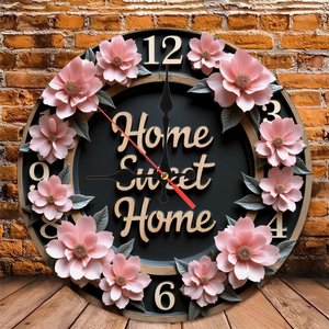 Round Wooden Wall <b>Clock</b> 25cm Modern Minimal Art Quiet Home Living Room Decor - Product Image 6