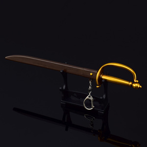 Toptan satın 22cm kılıç çelik anahtarlık karayip korsanları kaptan Jack korsan kılıç Metal el sanatları - Product Image 5
