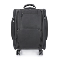 Valise de rangement à roulettes personnalisée avec fermeture éclair pour maquillage, nail art, tatouage et coiffure