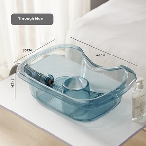 نوع الاستلقاء المسطح المنزلي الشامبو المنزلي قطعة أثرية للنساء الحوامل المسنين رعاية الأم على شكل القمر للمرضى - Product Image 5