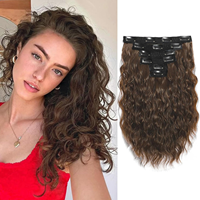 Extensions de cheveux à clipser Balayage Highlight Body Wave, 100% cheveux humains Remy, accessoires capillaires féminins