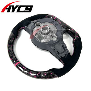 Volant personnalisé en fibre de carbone forgée rose de haute qualité pour Volkswagen VW <span class=keywords><strong>Golf</strong></span> <span class=keywords><strong>7</strong></span> <span class=keywords><strong>R</strong></span> Golf7 Mk7 7R GTI <span class=keywords><strong>TSI</strong></span> DSG Sporty - Product Image 6