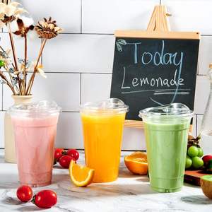 Venta al por mayor 90mm Capacidad de la taza de plástico Material PET Café Té Jugo Vino Tazas de bebidas con diámetro de patrón - Product Image 3