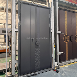 <span class=keywords><strong>Porte</strong></span> d'entrée <span class=keywords><strong>blindée</strong></span> en alliage d'aluminium au design moderne pour villa, <span class=keywords><strong>avec</strong></span> couleur personnalisée et caractéristiques de sécurité - Product Image 2