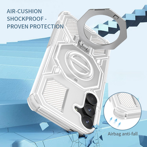 Pour S25 FE S26 <span class=keywords><strong>Plus</strong></span> Étui de téléphone transparent résistant aux chocs en TPU+PC de luxe 360 Durable Charge magnétique sans fil Métal - Product Image 2