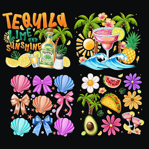 Estampados DTF de Plastisol con Diseño 'Hello Summer Vibes', Transferencias Termoadhesivas, Apliques Personalizados, Pegatinas Termoadhesivas <span class=keywords><strong>para</strong></span> Camisetas, Bolsas y Zapatos, Venta al por Mayor - Product Image 2