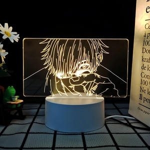 <span class=keywords><strong>Prix</strong></span> de gros, adorable lampe de nuit 3D d'anime Gojo Satoru, option de logo personnalisé, lampe décorative à <span class=keywords><strong>changement</strong></span> de couleur 7 couleurs pour chambres à coucher - Product Image 1
