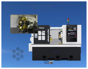 Torno CNC FANUC de Alta Resistencia con Husillo Lineal Único Serie T500L, Precisión de 0.02mm para Procesamiento de Roscas y Orificios Cónicos - Product Image 1
