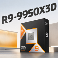 Processeur de jeu 9950X3D 16 cœurs 32 threads 4,3 GHz 5,7 GHz 128 Mo L3 170 W Socket AM5 DDR5 PCIe 5.0 en boîte pour assemblages PC en stock