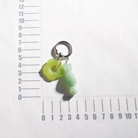 Gantungan Kunci Bunga Mini Resin Motif Giok Warna-warni, Liontin Tas Berhias Manik-manik, Gantungan Bunga Lucu untuk Tas Tangan, Dompet, Ransel, Tas Jinjing, dan Kunci