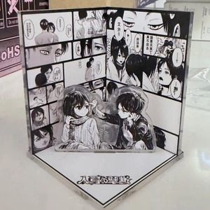 Panneau décoratif en acrylique Mikasa Ackerman Eren Jaeger, modèle de scène créatif, ornement de bureau, personnage d'anime, cadeau pour les fans - Product Image 5