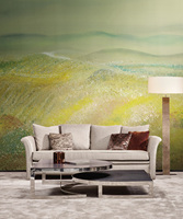 Papier peint mural imprimé avec des nuages colorés modernes, taille et couleur personnalisables, décoration murale pour chambre à coucher, antidérapant, résistant aux plis