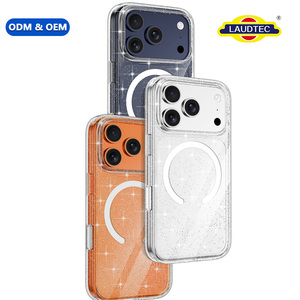 Funda Magnética Transparente con Purpurina para iPhone 17 18 Pro, Restaura la Apariencia Original del Teléfono, Cubierta Transparente - Product Image 1