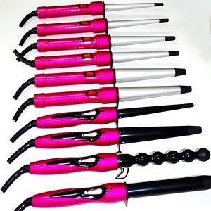Rizador de Pelo Profesional NB WIDE, Fácil de Usar, con Barril Cónico de Cerámica Negra PTC y LED, 13-25 mm, 110-240 V, 120C-210C - Product Image 1