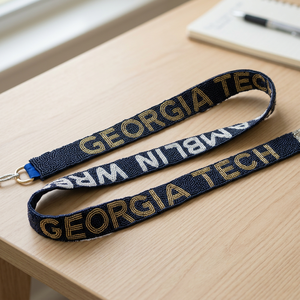 Custom Beaded Polyester Lanyard Embroidered Name Badge Strap Pin Buckle Bag Strap for Party <b>Game</b> Day At Competitive Prices - Product Image 5