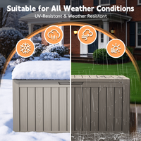 Stock entrepôt USA : Boîte de rangement extérieure en résine de 270 L (72 gallons) pour patio, jardin, accessoires de piscine et coussins