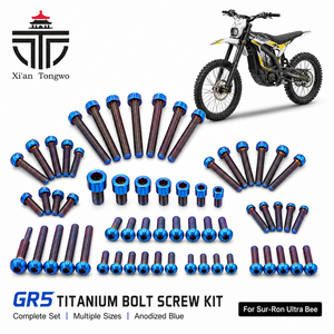 Juego de tornillos y pernos de aleación de titanio GR5 directo de fábrica, juego completo de fijaciones para la motocicleta eléctrica Sur-Ron Ultra Bee - Product Image 1