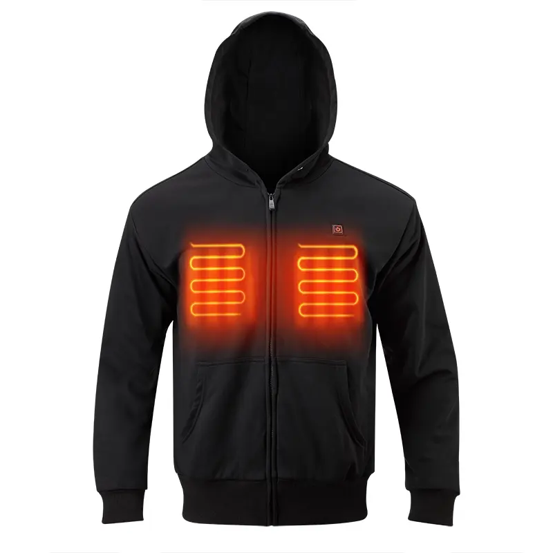 Kaliteli siyah elektrikli ısıtmalı giyim yüksek görünürlük yansıtıcı güvenlik iş giysisi ceket üretici fiyat ile