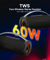 Enceinte Bluetooth 60W, système audio portable, enceintes de fête étanches IPX7 pour l'extérieur