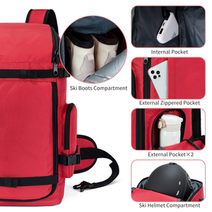 Sac à dos pour chaussures <span class=keywords><strong>de</strong></span> ski personnalisé avec une capacité <span class=keywords><strong>de</strong></span> 50 à 70 L pour la randonnée, les voyages, les stations <span class=keywords><strong>de</strong></span> ski, les sports <span class=keywords><strong>de</strong></span> plein air - Product Image 3