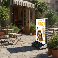 Boîte à lumière solaire OEM personnalisée - Cadre en aluminium, LED haute luminosité, couleur pleine, réglage automatique de la luminosité, suspendue en extérieur