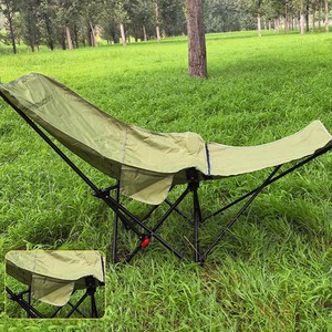 Ruichu Outdoor Folding Chair Oxford Cloth Carbon Steel Portable Camping Recliner With <b>Backrest</b> For Afternoon Naps - Product Image 1