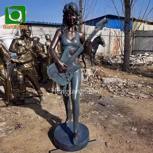 Estatua de Mujer Musical de Tamaño Real en Bronce Fundido 3D H180CM - Product Image 3