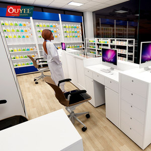 Venta al por menor <span class=keywords><strong>Farmacia</strong></span> Contador Producto médico Comptoir Pharmacie Diseño <span class=keywords><strong>Farmacia</strong></span> Muebles para tienda - Product Image 6