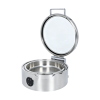 Chauffe-Plat Électrique Professionnel en Acier Inoxydable 6L Rond pour Buffet – Idéal Hôtels & Restaurants
