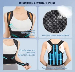 Corrector Nylon Adult Back Support Brace Posture Corrector For Women And Men With Scoliosis Or Hunchback Protective Straightener