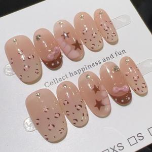 <span class=keywords><strong>Uñas</strong></span> Acrílicas Súper Cortas <span class=keywords><strong>de</strong></span> Verano, Transparentes, Lindas, Suaves, <span class=keywords><strong>de</strong></span> Gel, Hechas a Mano, 10 Piezas, <span class=keywords><strong>Uñas</strong></span> Postizas con Etiqueta Privada - Product Image 3